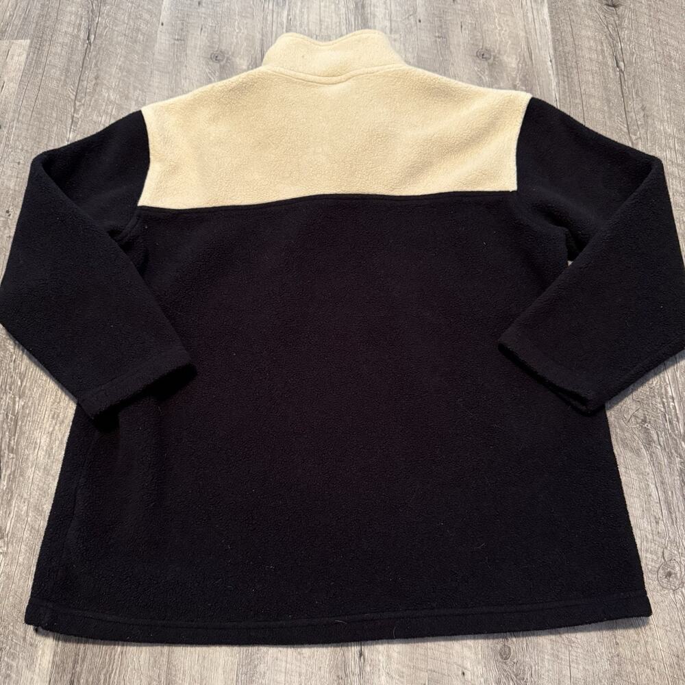 Lauren Ralph Lauren 1/4 Zip Fleece Pullover Women Medium Black Beige Quarter USA - Picture 5 of 8